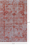 Grey Persian Handmade Wool & Silk Rug - 5' 10" X 9' 1"