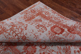 Grey Persian Handmade Wool & Silk Rug - 5' 10" X 9' 1"