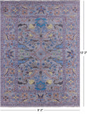 Grey Turkish Oushak Handmade Wool Rug - 9' 2" X 12' 2" - Golden Nile