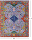 Kazak Hand Knotted Wool Rug - 9' 1" X 11' 10" - Golden Nile