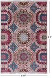 Geometric Persian Mamluk Hand Knotted Wool Rug - 5' 11" X 9' 2" - Golden Nile