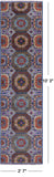 Geometric Persian Mamluk Hand Knotted Wool Runner Rug - 2' 7" X 10' 3" - Golden Nile