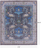 Grey Turkish Oushak Hand Knotted Wool Rug - 8' 3" X 10' 2" - Golden Nile