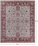Ivory Persian Tabriz Hand Knotted Wool Rug - 8' 0" X 9' 8" - Golden Nile