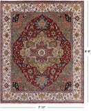 Persian Fine Serapi Hand Knotted Wool Rug - 7' 11" X 9' 9" - Golden Nile