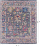 Grey Turkish Oushak Hand Knotted Wool Rug - 8' 3" X 10' 2" - Golden Nile