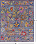 Grey Turkish Oushak Hand Knotted Wool Rug - 8' 2" X 10' 1" - Golden Nile