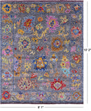 Grey Turkish Oushak Hand Knotted Wool Rug - 8' 1" X 10' 2" - Golden Nile