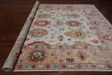 SUPER SALE Ivory Turkish Oushak Hand Knotted Wool Rug - 9' 3" X 12' 0"