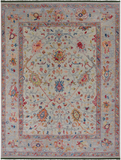 SUPER SALE Turkish Oushak Hand Knotted Wool Rug - 9' 3" X 12' 3"