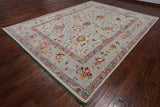 SUPER SALE Turkish Oushak Hand Knotted Wool Rug - 9' 3" X 12' 3"