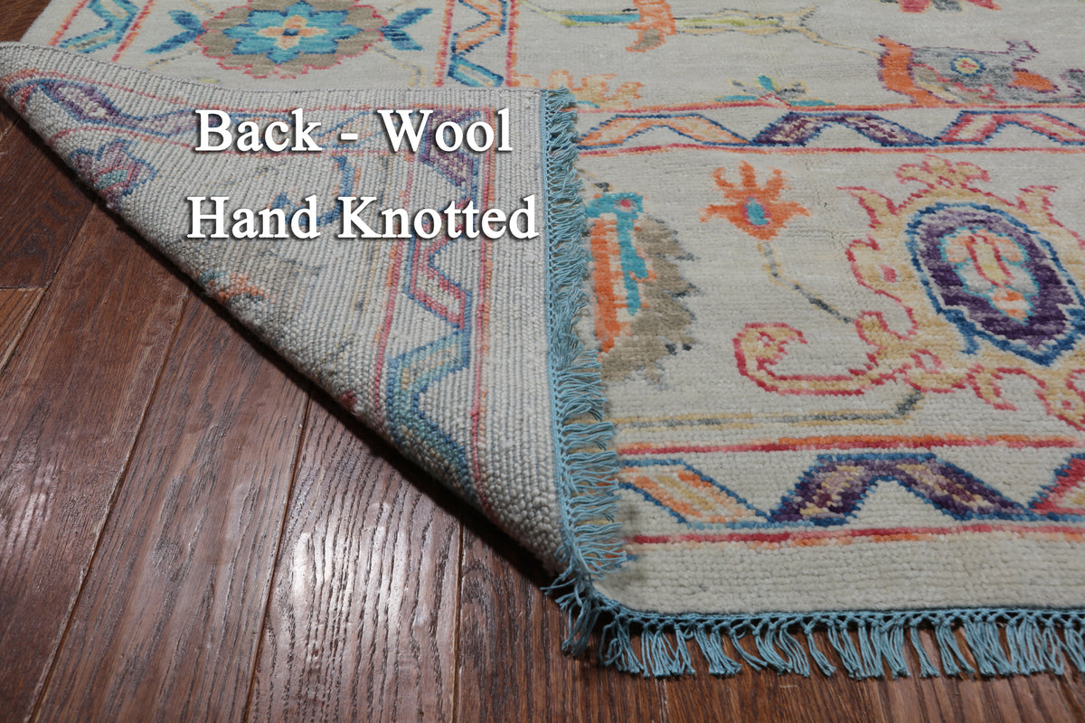 SUPER SALE Turkish Oushak Hand Knotted Wool Rug - 10' 4" X 13' 10"