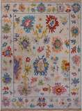 SUPER SALE Ivory Turkish Oushak Hand Knotted Wool Rug - 10' 3" X 13' 9"