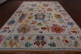 SUPER SALE Ivory Turkish Oushak Hand Knotted Wool Rug - 10' 3" X 13' 9"