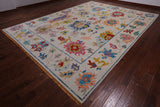 SUPER SALE Ivory Turkish Oushak Hand Knotted Wool Rug - 10' 3" X 13' 9"