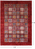 Red Garden Design Persian Hand Knotted Wool Rug - 5' 8" X 7' 10" - Golden Nile