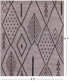 Tribal Moroccan Hand Knotted Wool On Wool Rug - 8' 2" X 9' 7" - Golden Nile