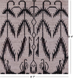 Square Tribal Moroccan Hand Knotted Wool On Wool Rug - 8' 7" X 9' 4" - Golden Nile