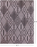Ivory Tribal Moroccan Hand Knotted Wool On Wool Rug - 10' 1" X 13' 6" - Golden Nile