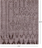 Tribal Moroccan Hand Knotted Wool On Wool Rug - 8' 4" X 9' 9" - Golden Nile