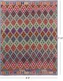 Reversible Kilim Flat Weave Wool On Wool Rug - 6' 0" X 7' 11" - Golden Nile