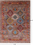 Super Kazak Hand Knotted Wool Rug - 5' 8" X 8' 2" - Golden Nile