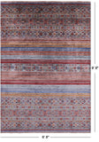Khorjin Persian Gabbeh Handmade Wool Rug - 6' 8" X 9' 8" - Golden Nile
