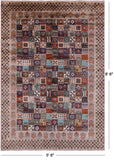 Tribal Persian Gabbeh Handmade Wool Rug - 5' 8" X 8' 6" - Golden Nile