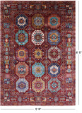 Turkmen Ersari Hand Knotted Wool Rug - 5' 9" X 8' 5" - Golden Nile