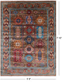 Turkmen Ersari Hand Knotted Wool Rug - 5' 9" X 7' 10" - Golden Nile
