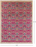 Ivory William Morris Hand Knotted Wool Area Rug - 9' 0" X 11' 9" - Golden Nile