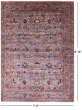 Peshawar Hand Knotted Wool Rug - 7' 0" X 9' 10" - Golden Nile