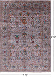 Grey Peshawar Hand Knotted Wool Rug - 6' 10" X 9' 10" - Golden Nile