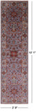 Grey Persian Tabriz Hand Knotted Wool Runner Rug - 2' 9" X 10' 1" - Golden Nile