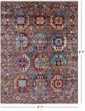 Turkmen Ersari Handmade Wool Rug - 5' 1" X 6' 7" - Golden Nile