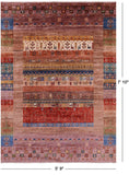 Persian Tribal Gabbeh Hand Knotted Wool Rug - 5' 9" X 7' 10" - Golden Nile