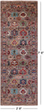 Turkmen Ersari Hand Knotted Wool Runner Rug - 2' 8" X 7' 6" - Golden Nile