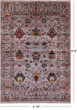Peshawar Handmade Wool Rug - 4' 10" X 6' 9" - Golden Nile