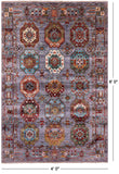 Turkmen Ersari Hand Knotted Wool Rug - 4' 0" X 6' 0" - Golden Nile