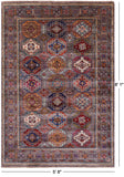Turkmen Ersari Hand Knotted Wool Rug - 5' 8" X 8' 1" - Golden Nile