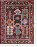 Turkmen Ersari Hand Knotted Wool Rug - 5' 1" X 6' 5" - Golden Nile