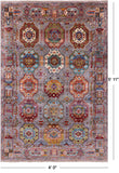 Turkmen Ersari Hand Knotted Wool Rug - 4' 0" X 5' 11" - Golden Nile