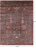 Peshawar Hand Knotted Wool Rug - 4' 10" X 6' 7" - Golden Nile