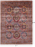Turkmen Ersari Hand Knotted Wool Rug - 5' 1" X 6' 9" - Golden Nile