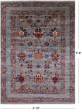 Peshawar Hand Knotted Wool Rug - 4' 10" X 6' 9" - Golden Nile