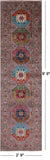 Turkmen Ersari Hand Knotted Wool Runner Rug - 2' 9" X 9' 9" - Golden Nile