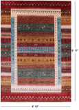 Persian Tribal Gabbeh Hand Knotted Wool Rug - 6' 10" X 9' 11" - Golden Nile