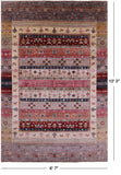 Persian Gabbeh Tribal Hand Knotted Wool Rug - 6' 7" X 10' 0" - Golden Nile