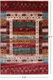 Persian Tribal Gabbeh Hand Knotted Wool Rug - 3' 4" X 5' 1" - Golden Nile