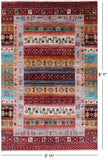 Tribal Persian Gabbeh Hand Knotted Wool Rug - 3' 11" X 6' 1" - Golden Nile